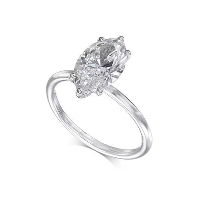 Radiant Elegance: 2.0 CT Marquise Lab-Grown Diamond Engagement Ring 6