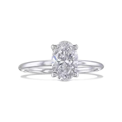1 CT Oval Lab-Grown Diamond Gold Solitaire Engagement Ring 5