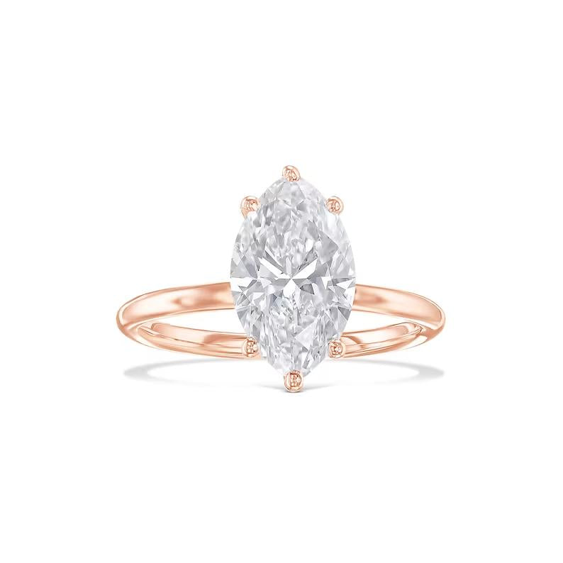 Radiant Elegance: 2.0 CT Marquise Lab-Grown Diamond Engagement Ring 3