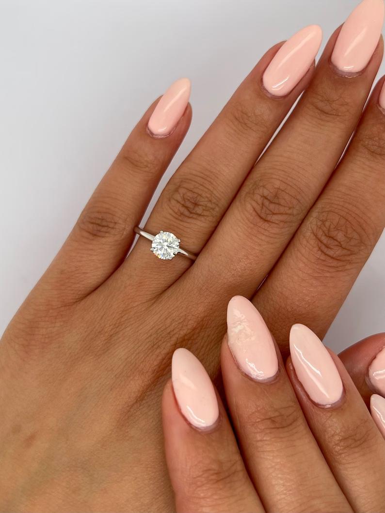 1.0 CT Round Lab-Grown Diamond Solitaire Engagement Ring in Gold 8