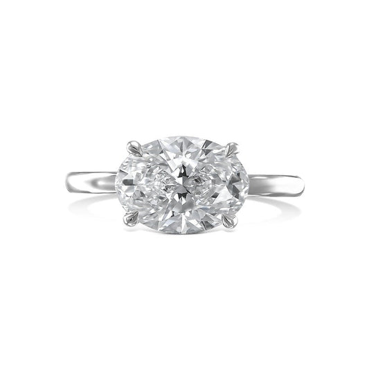 2.5 CT Oval Lab-Grown Diamond Solitaire Engagement Ring - Timeless Elegance