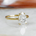 Load image into Gallery viewer, 1.05 CT Pear-Shaped Lab-Grown Diamond Hidden Halo Engagement Ring
