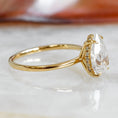 Load image into Gallery viewer, 1.05 CT Pear-Shaped Lab-Grown Diamond Hidden Halo Engagement Ring
