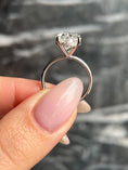 Load image into Gallery viewer, 4 CT Oval Lab-Grown Diamond Hidden Halo Engagement Ring
