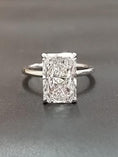 Load image into Gallery viewer, 5 Carat Radiant Lab-Grown Diamond Solitaire Engagement Ring
