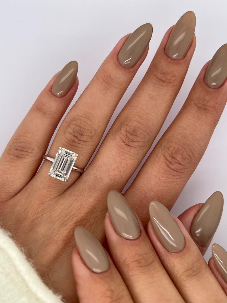 5 Carat Emerald-Cut Lab-Grown Diamond Solitaire Ring 3