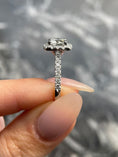 Load image into Gallery viewer, 1.5 CT Round Lab-Grown Diamond Halo & Pave Engagement Ring
