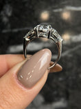 Load image into Gallery viewer, 4 CT Oval Lab-Grown Diamond Three Stone Engagement Ring
