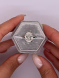 Load image into Gallery viewer, 4 CT Oval Lab-Grown Diamond Solitaire Engagement Ring
