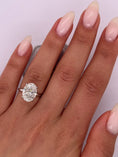 Load image into Gallery viewer, 4 CT Oval Lab-Grown Diamond Solitaire Engagement Ring
