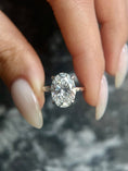 Load image into Gallery viewer, 4 CT Oval Lab-Grown Diamond Solitaire Engagement Ring
