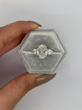 Load image into Gallery viewer, 4 CT Oval Lab-Grown Diamond Three Stone Engagement Ring
