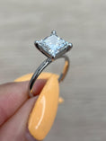 Load image into Gallery viewer, 2.0 CT Princess Cut Lab-Grown Diamond Solitaire Engagement Ring
