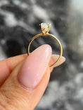 Load image into Gallery viewer, Radiant Elegance: 1 CT Oval Lab-Grown Diamond Hidden Halo Engagement Ring
