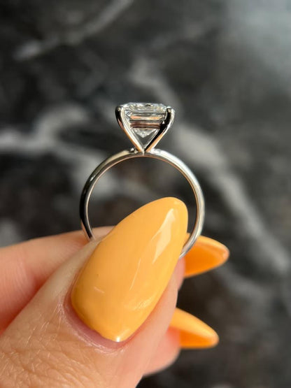 1.5 CT Princess-Cut Lab Diamond Solitaire Engagement Ring 4