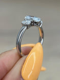 Load image into Gallery viewer, 1.5 CT Oval Lab-Grown Diamond Trio Engagement Ring
