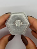 Load image into Gallery viewer, 4 Carat Radiant Lab-Grown Diamond Three Stone Engagement Ring
