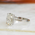 Load image into Gallery viewer, 3.05 CT Oval Lab-Grown Diamond Hidden Halo Engagement Ring
