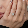 Load image into Gallery viewer, 3.05 CT Oval Lab-Grown Diamond Hidden Halo Engagement Ring
