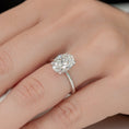 Load image into Gallery viewer, 3.05 CT Oval Lab-Grown Diamond Hidden Halo Engagement Ring
