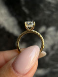 Load image into Gallery viewer, 2.0 CT Radiant Cut Lab-Grown Diamond Hidden Halo Pave Engagement Ring
