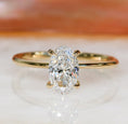 Load image into Gallery viewer, 1 Carat Oval Lab-Grown Diamond Solitaire Engagement Ring In Gold
