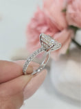 Load image into Gallery viewer, 4 CT Cushion Lab-Grown Diamond Pave Engagement Ring
