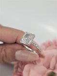 Load image into Gallery viewer, 4 CT Cushion Lab-Grown Diamond Pave Engagement Ring
