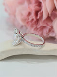 Load image into Gallery viewer, 4 CT Cushion Lab-Grown Diamond Pave Engagement Ring
