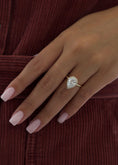 Load image into Gallery viewer, Elegant 2 CT Pear-Shaped Lab-Grown Diamond Halo Engagement Ring
