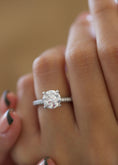 Load image into Gallery viewer, Elegant 2 CT Round Lab-Grown Diamond Pave Engagement Ring
