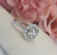 Load image into Gallery viewer, Radiant 2.5 CT Round Lab-Grown Diamond Halo & Pave Engagement Ring
