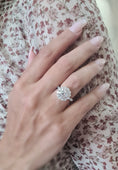 Load image into Gallery viewer, Radiant 2.5 CT Round Lab-Grown Diamond Halo & Pave Engagement Ring
