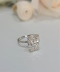 Load image into Gallery viewer, Exquisite 3 CT Oval Lab-Grown Diamond Engagement Ring with Hidden Halo
