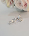 Load image into Gallery viewer, 4 CT Cushion Lab-Grown Diamond Pave Engagement Ring
