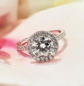 Load image into Gallery viewer, 2.0 CT Round Lab-Grown Diamond Halo & Pave Engagement Ring
