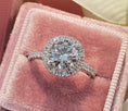 Load image into Gallery viewer, 2.0 CT Round Lab-Grown Diamond Halo & Pave Engagement Ring
