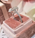 Load image into Gallery viewer, 3 CT Radiant Cut Lab-Grown Diamond Halo Engagement Ring with Pave Band
