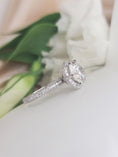 Load image into Gallery viewer, 3 Carat Round Lab-Grown Diamond Hidden Halo Pave Engagement Ring
