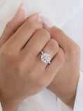 Load image into Gallery viewer, 3 Carat Round Lab-Grown Diamond Hidden Halo Pave Engagement Ring 2
