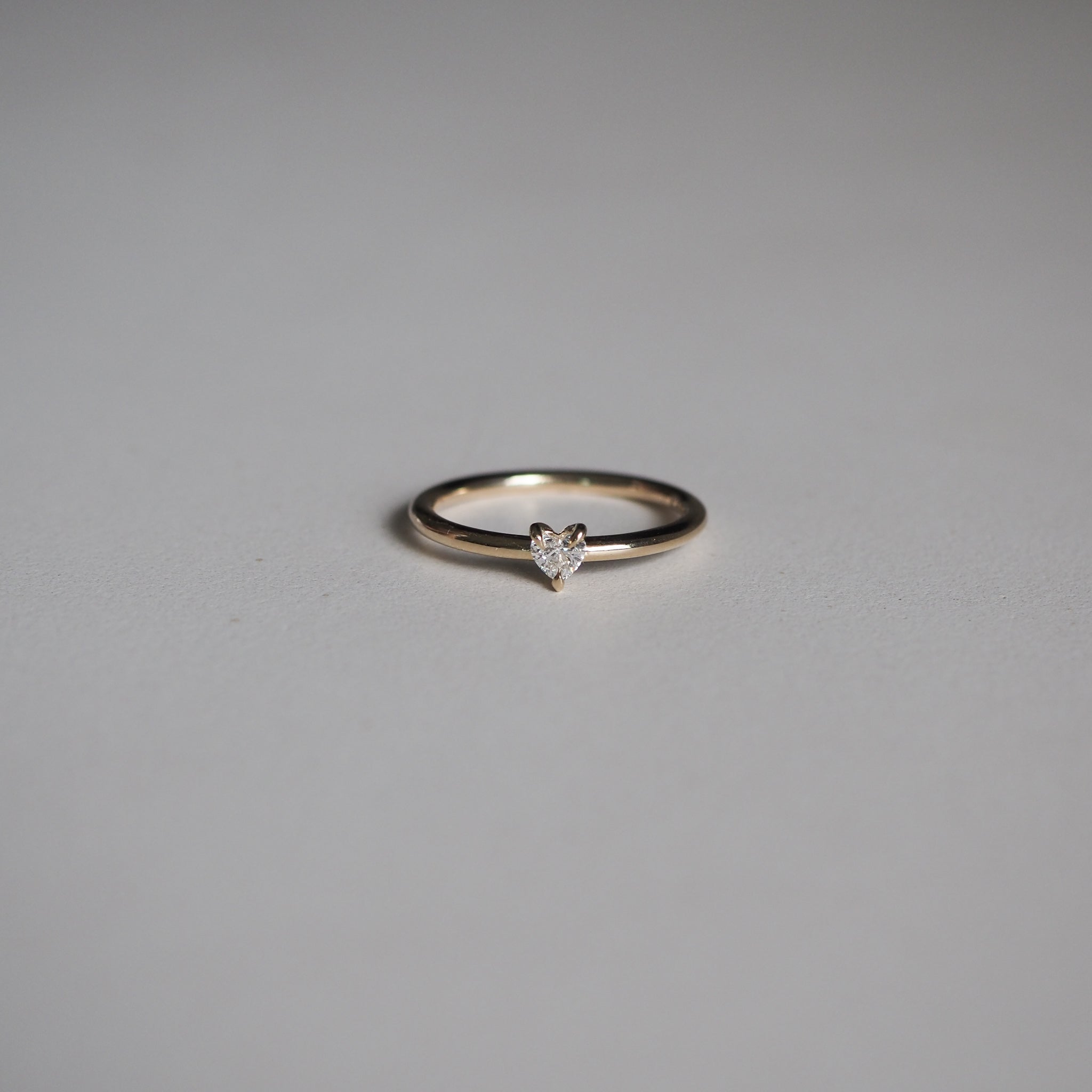 Eternal Love: 0.15 CT Heart Lab Grown Diamond Solitaire Ring