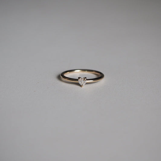 Eternal Love: 0.15 CT Heart Lab Grown Diamond Solitaire Ring