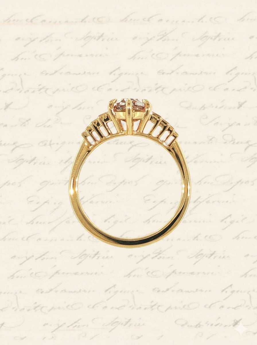 Solitaire Cathedral- 1.8 CT Cushion Lab Grown Diamond Wedding Band