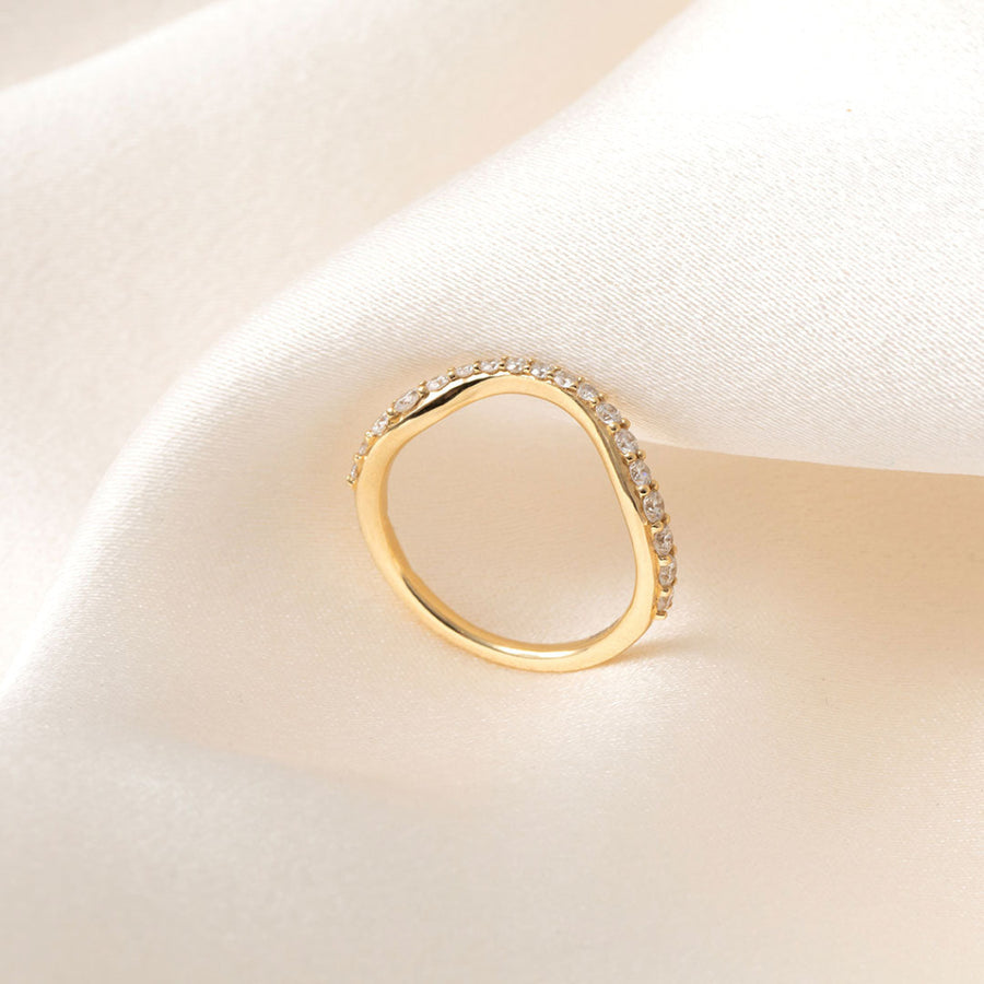 Curved- 0.25 CT Marquise Lab Grown Diamond Wedding Band