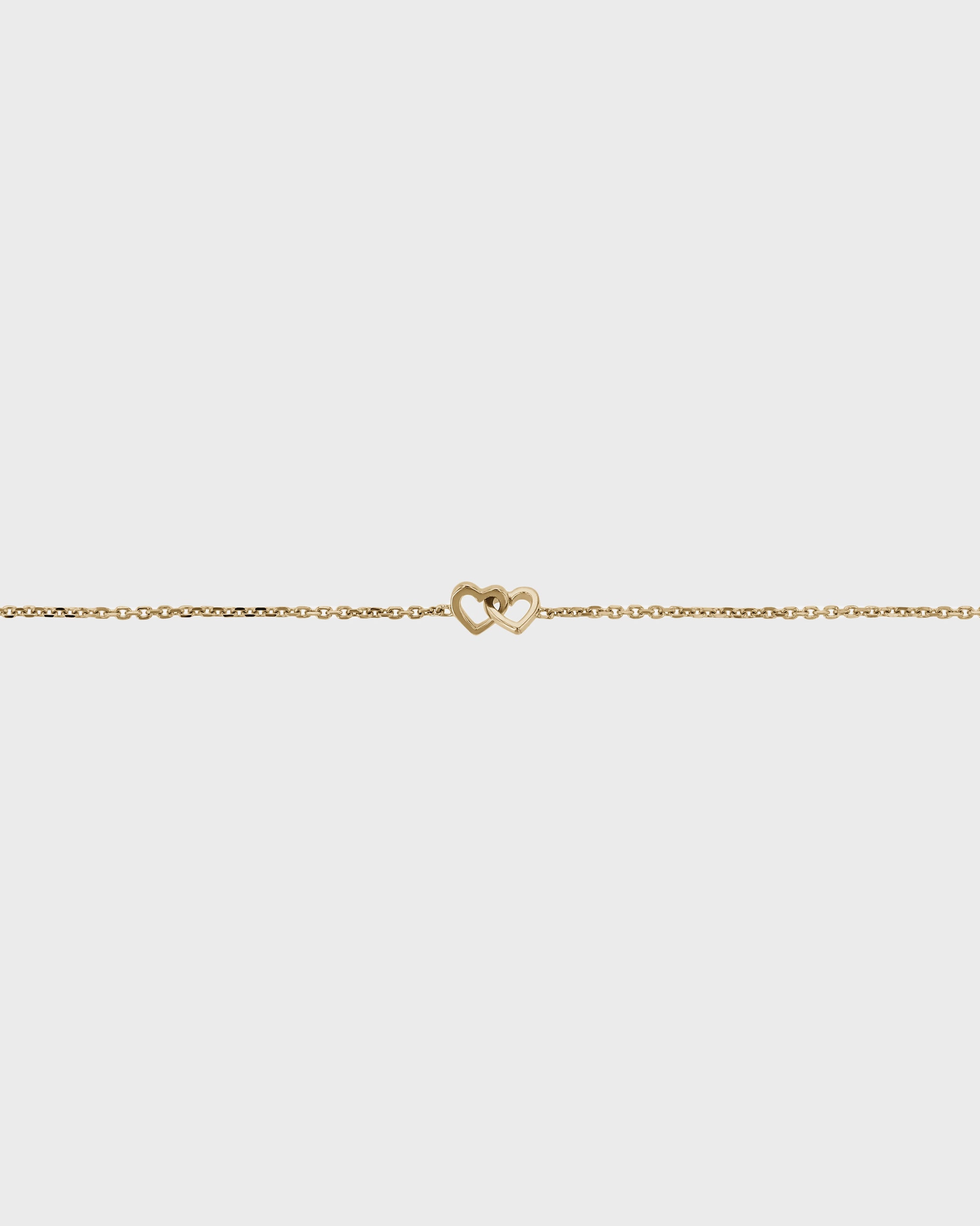 Elegant Heart Gold Chain Bracelet