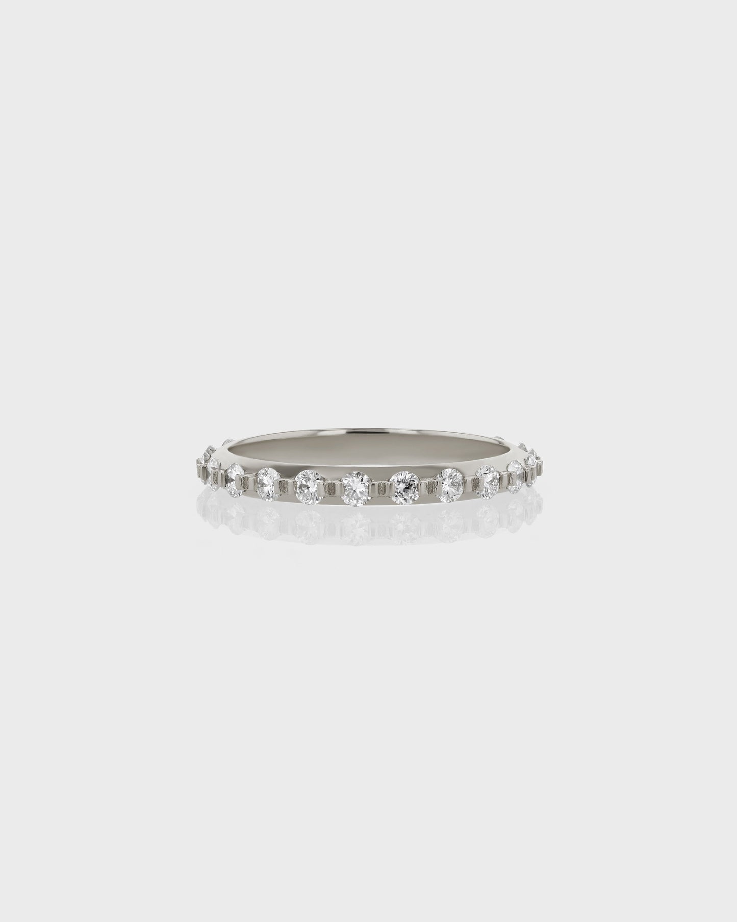 0.50 Carat Round Lab Grown Diamond Half Eternity Band 1