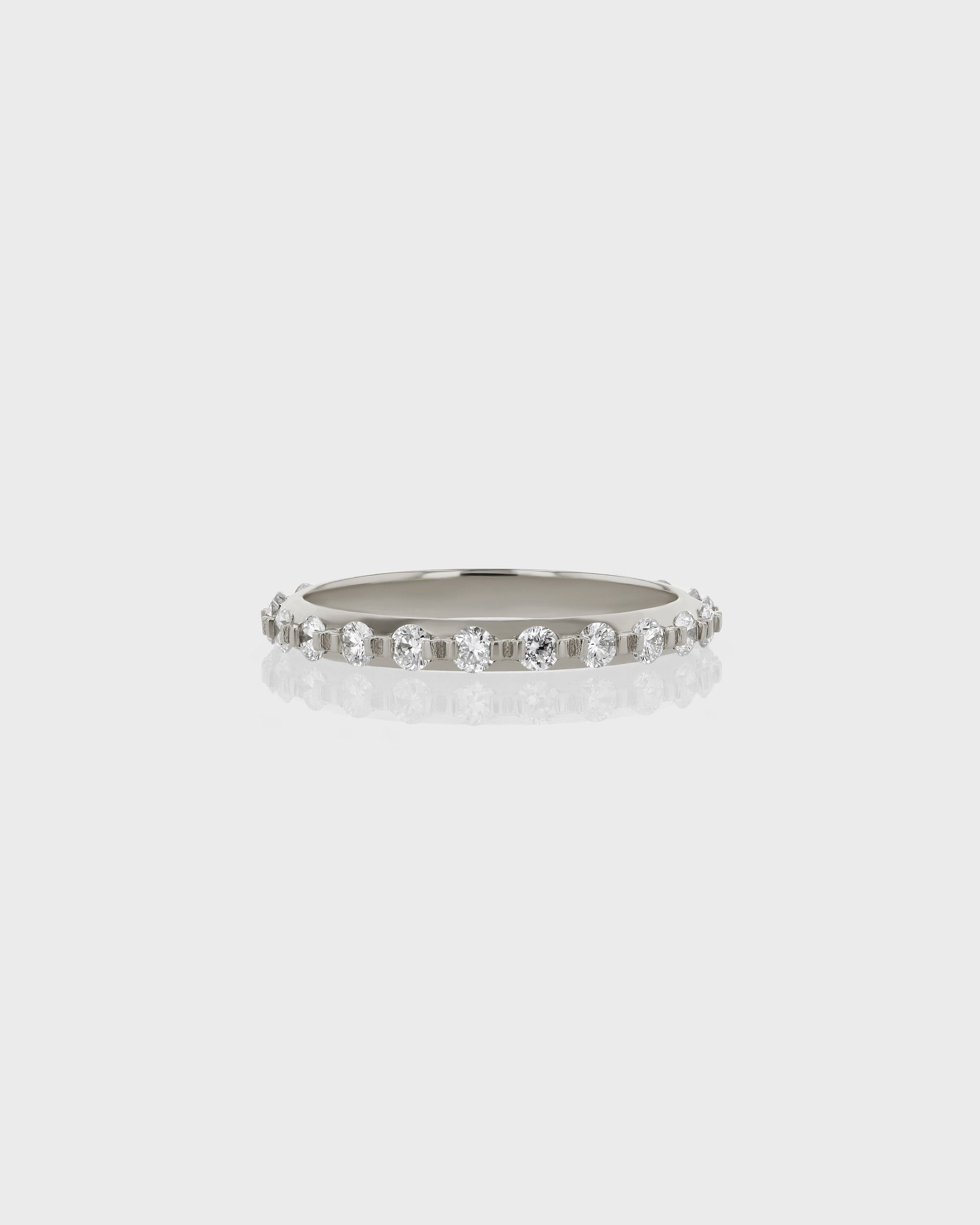0.50 Carat Round Lab Grown Diamond Half Eternity Band 1