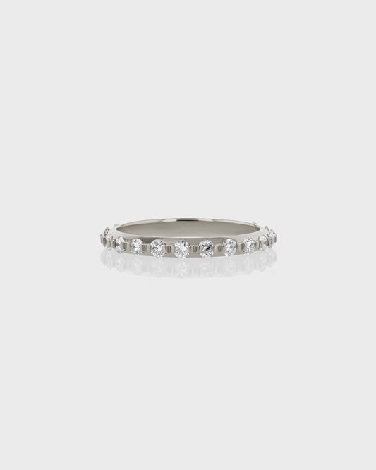 0.50 Carat Round Lab Grown Diamond Half Eternity Band