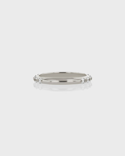 0.50 Carat Round Lab Grown Diamond Half Eternity Band 4