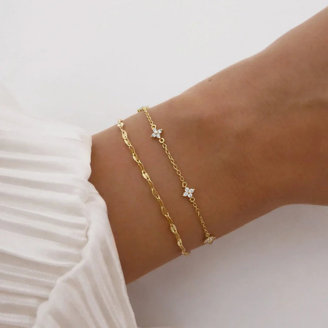 Elegant 0.05 TCW Lab-Grown Diamond Floral Bracelet 5